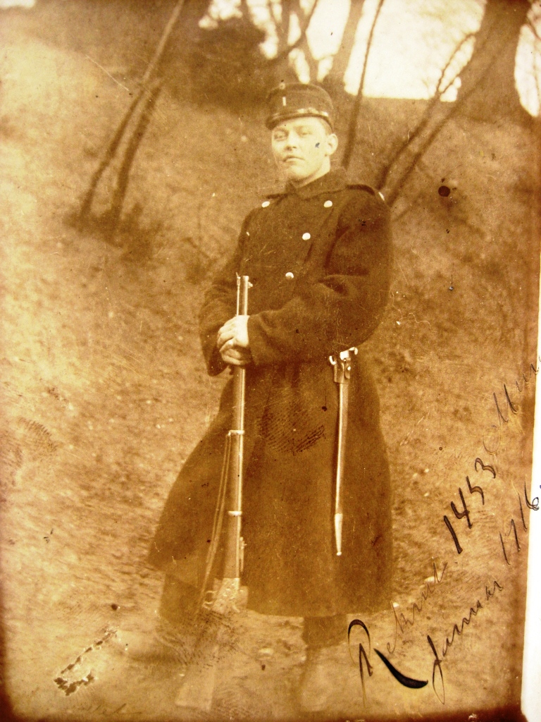 Erik Munch rekrut i året 1916.